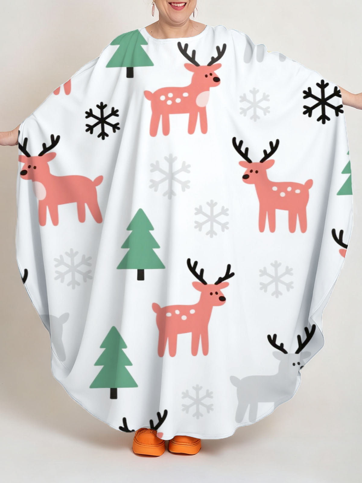 ROUND-ABOUTS: Elk Snowflake Christmas Tree Dress