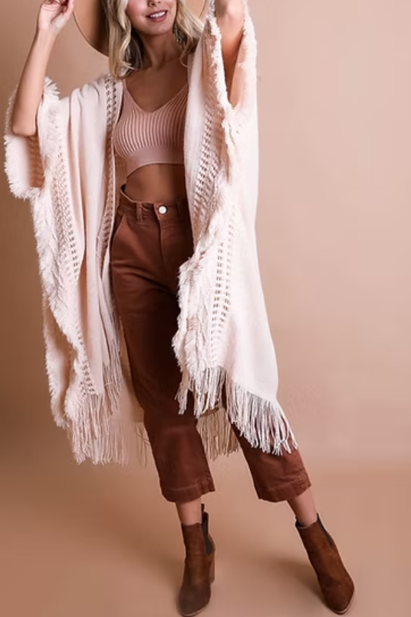 Fringed Bohemian Shawl