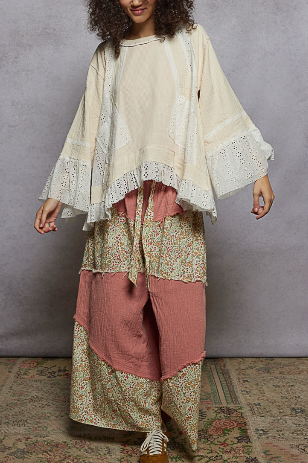 Ruffled Patchwork Top