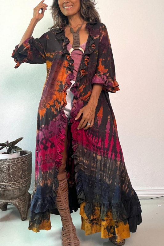 Hippie Festival Ruffle Cardigan