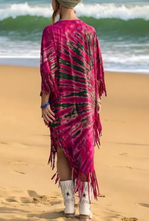 Boho Fringe Tunic Dress