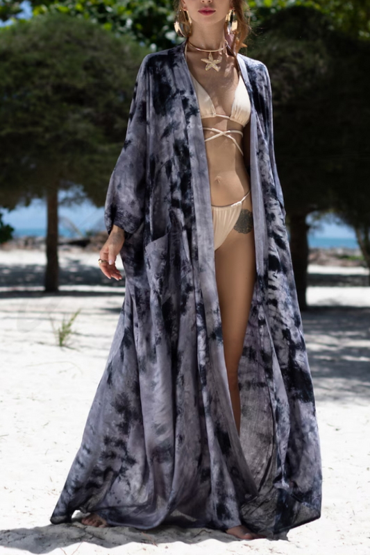 Boho Chic Maxi Duster - Rainbow