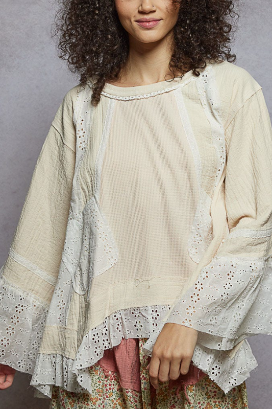 Ruffled Patchwork Top