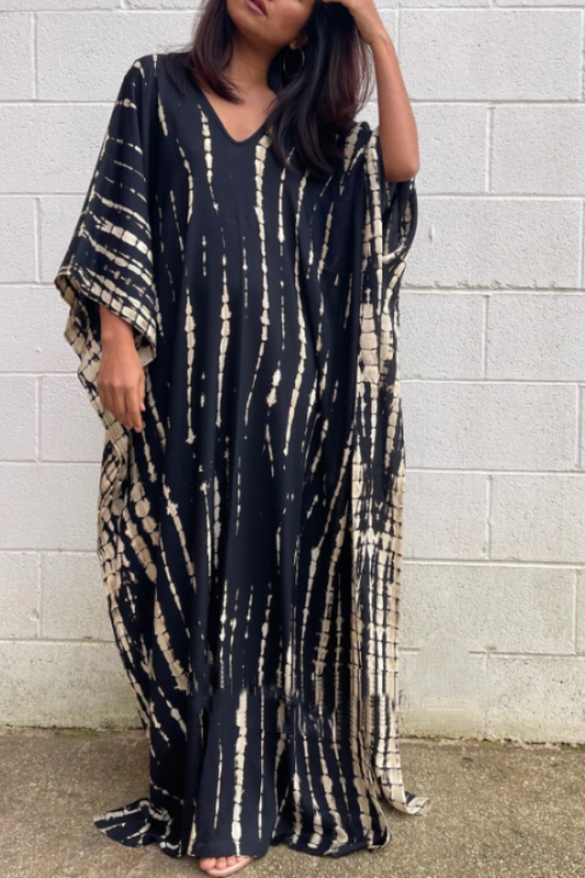 Black  Silky Kaftan Dress Womens Clothing Beautiful Caftan For Women