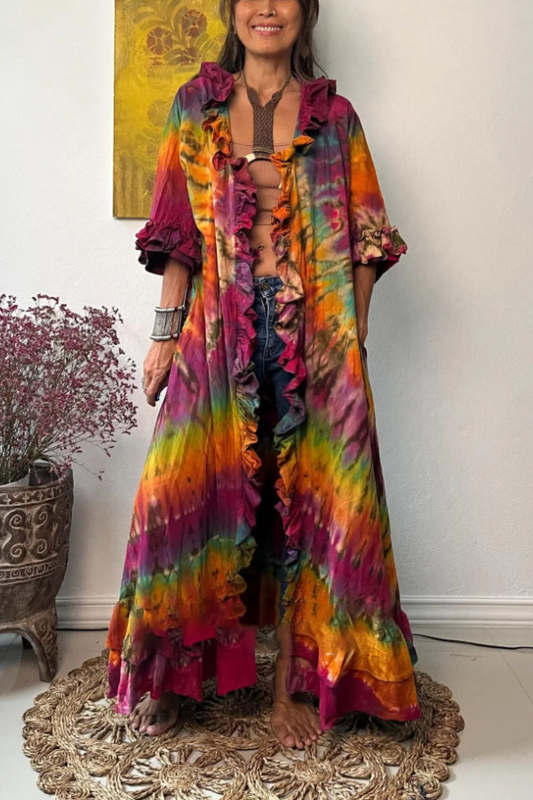 Hippie Festival Ruffle Cardigan