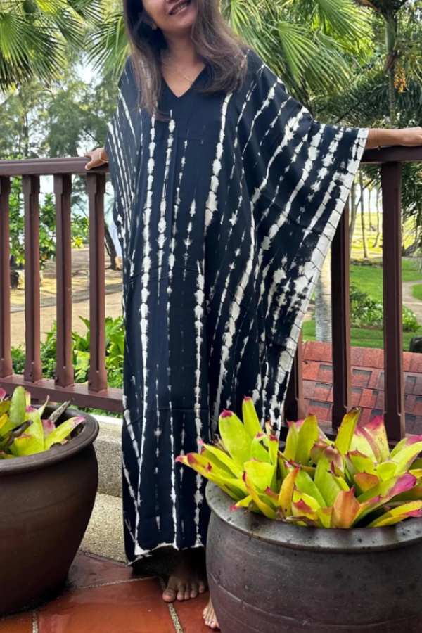 Black  Silky Kaftan Dress Womens Clothing Beautiful Caftan For Women