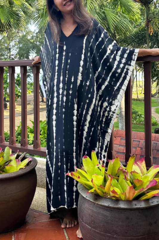 Black  Silky Kaftan Dress Womens Clothing Beautiful Caftan For Women