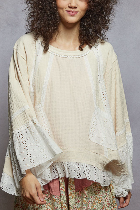 Ruffled Patchwork Top