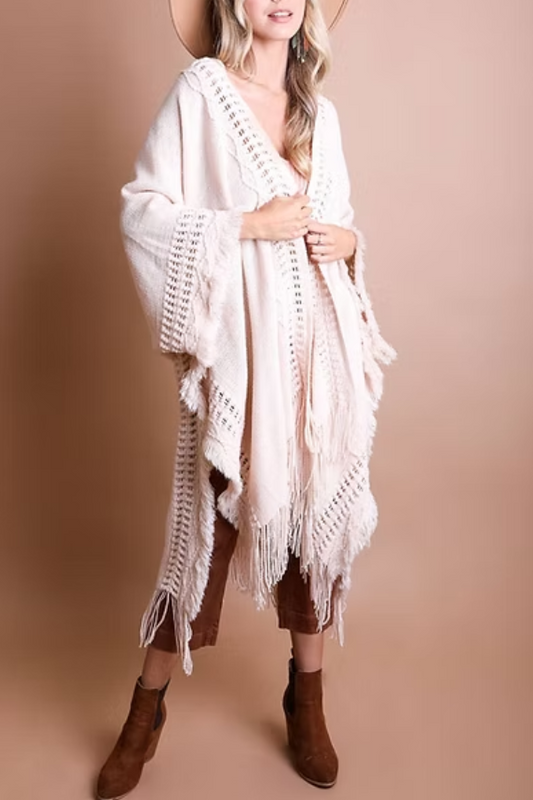 Fringed Bohemian Shawl
