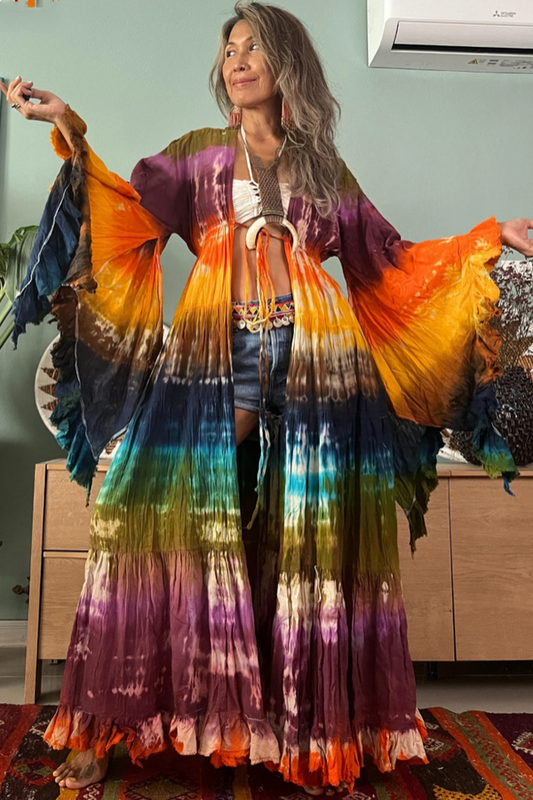 Maxi Ruffled Duster Festival  Cardigan